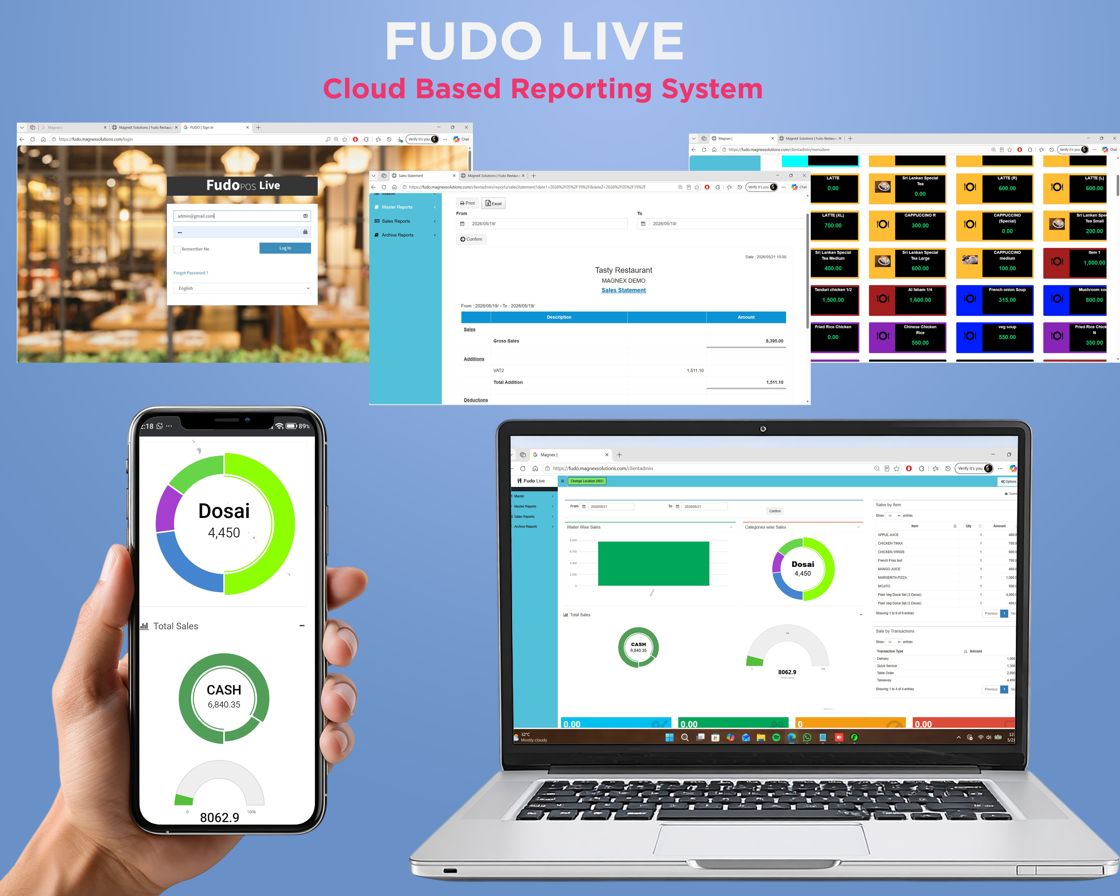 FUDO reporting product screen